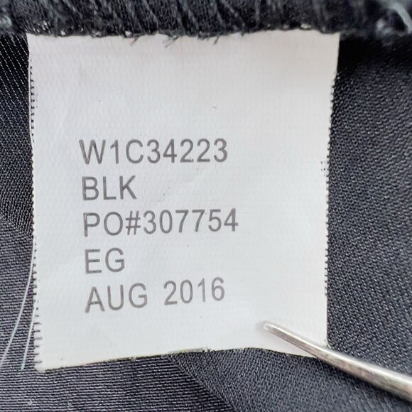 Band of Gypsies Womens L Slip Dress Midi Dress Black Fringe Lace Trim Satin Feel - Picture 7 of 9